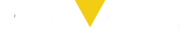 Logotipo Marco Aldany Blanco